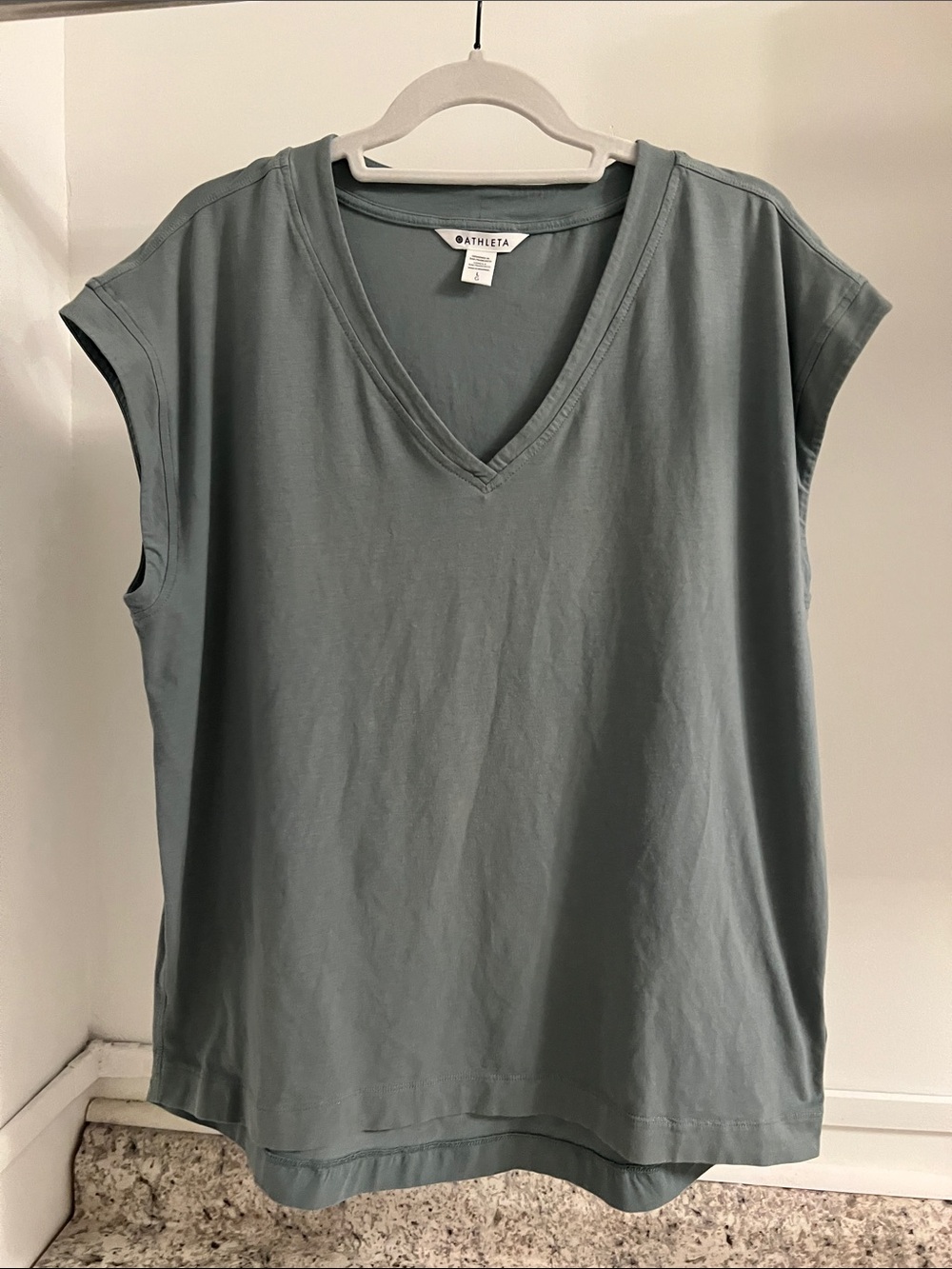 Athleta Slate Blue V-Neck Tank Top